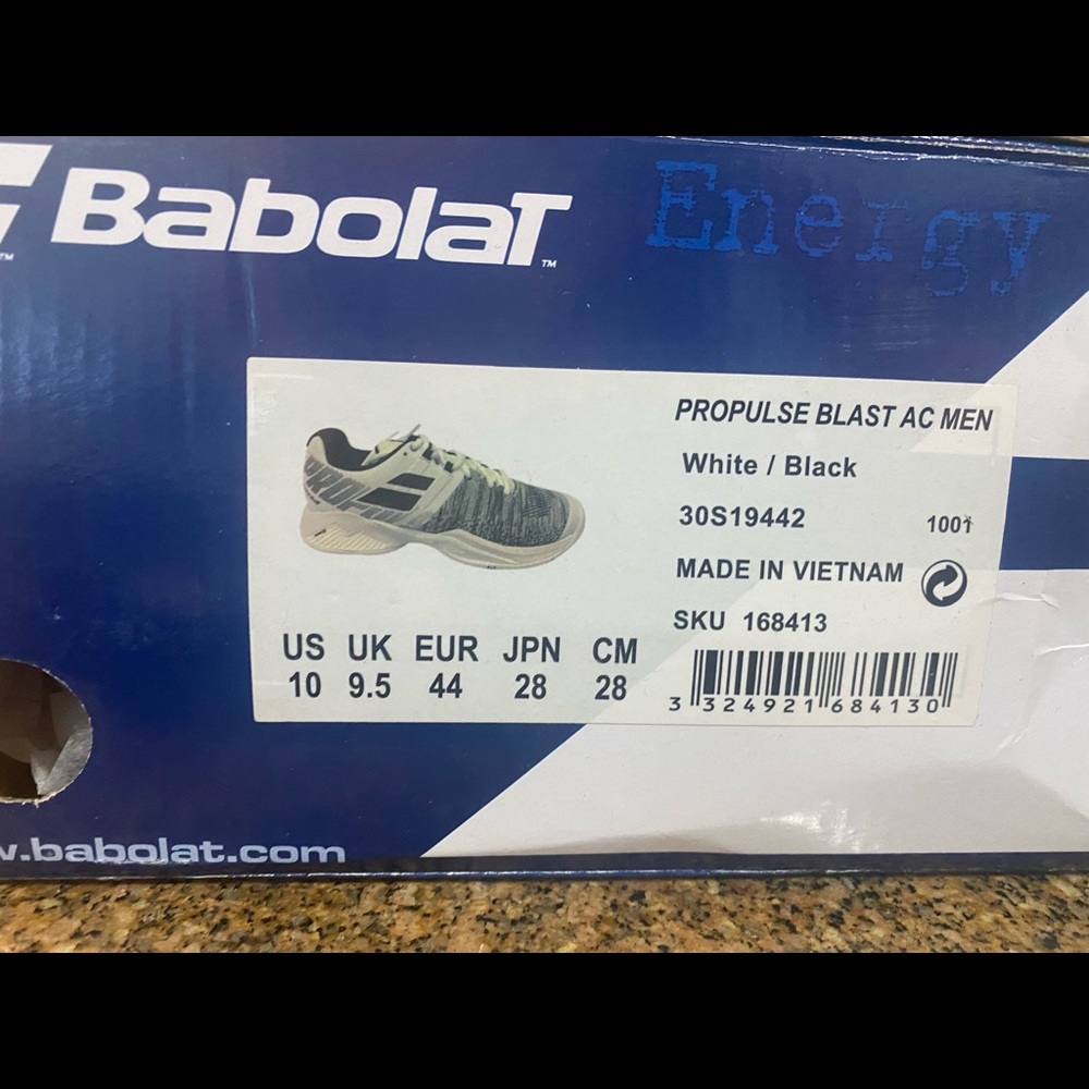 Babolat Propulse Blast Men's Tennis Shoes White/Black - S10